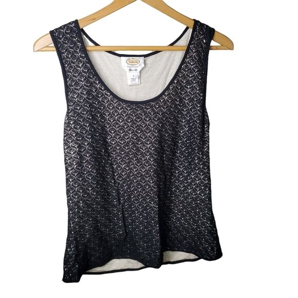 Talbots Silk Lace Overlay Sleeveless Top Size Large - Picture 2 of 7